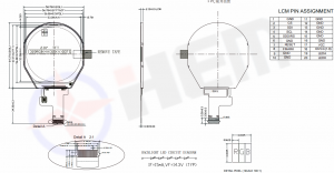 2.1inch circular TFT LCD Display SPI Interface