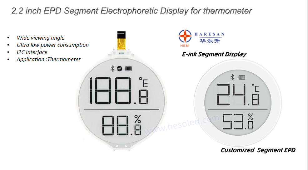 Haresan 2.2inch EPD for thermometer