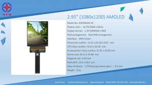 2.95inch 1080RGB ×1200 AMOLED Display